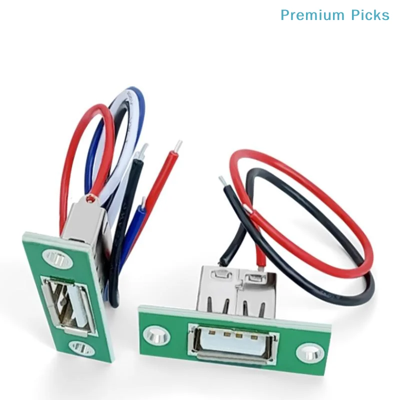 portableUSB Charging Interface 2/4P Female Socket with Cable for Durable and Quick Power Supply in Various Tech Projects