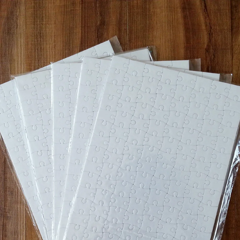 5 pçs a4 quebra-cabeça de papel em branco diy para desenho pintura crianças adultos arte criativa artesanato atividade jogo quebra-cabeça