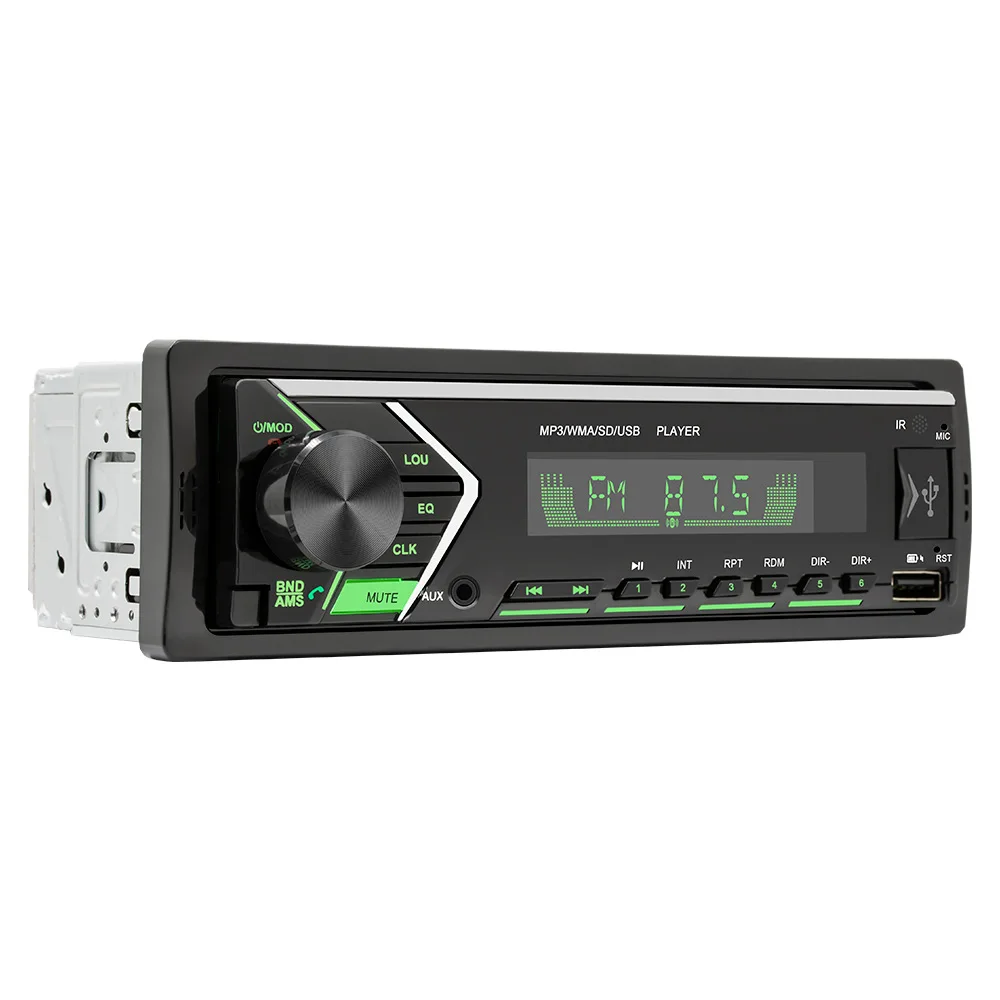 New 12V Car MP3 Player Bluetooth Hands-free FM Radio Colorful Lighting Machine Car Audio Central Control Modification