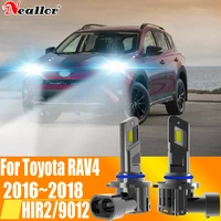 2x HIR2 faro Led Canbus 9012 bombilla de coche de alta potencia 6000K luz blanca Moto Turbo lámpara de diodo 12v 55w para Toyota RAV4 2016 ~ 2018