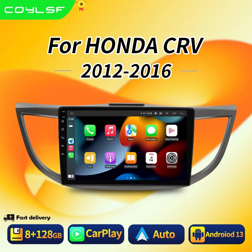 

Автомобильный радиоприемник Android 13 для Honda CRV CR-V 4 RM RE 2012-2016, мультимедийный видеоплеер 2din 4G Carplay, GPS-навигация, головное устройство