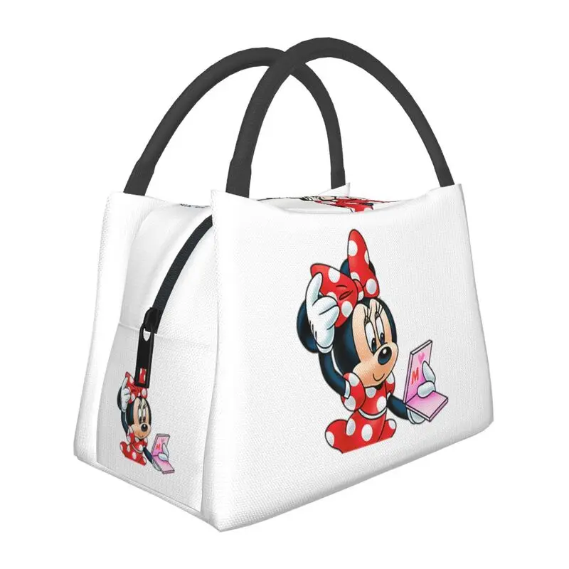 

Cartoon Animation Minnie Mouse Resuable Lunch Boxes Women Multifunction Thermal Cooler Food Insulated Lunch Bag Pinic Container