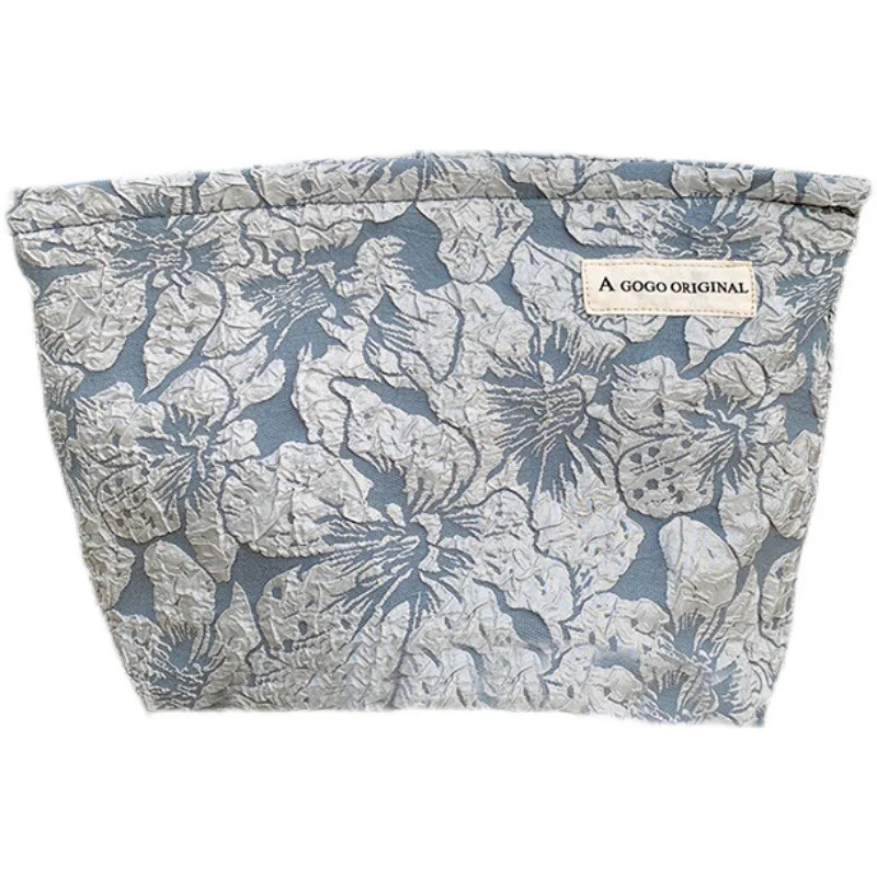 Bolsa de cosméticos para mujer, organizador de maquillaje Floral, bolsa de cosméticos coreana bordada, bolsa de aseo de viaje, estuche de belleza de