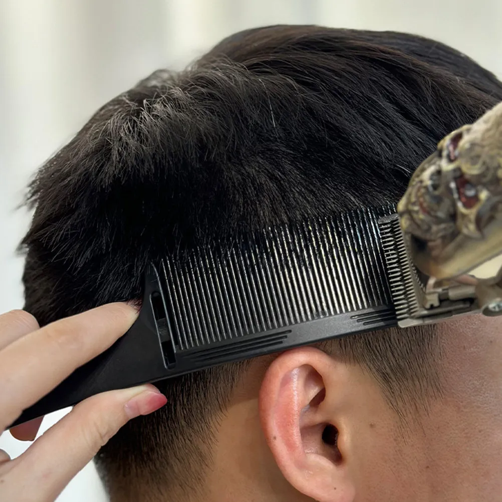 

1Set Plastic Hair Cutting Comb with Guides Curved Barber Comb for Men Styling DIY Haircut Fast Trimming Smooth Scalp Friendly