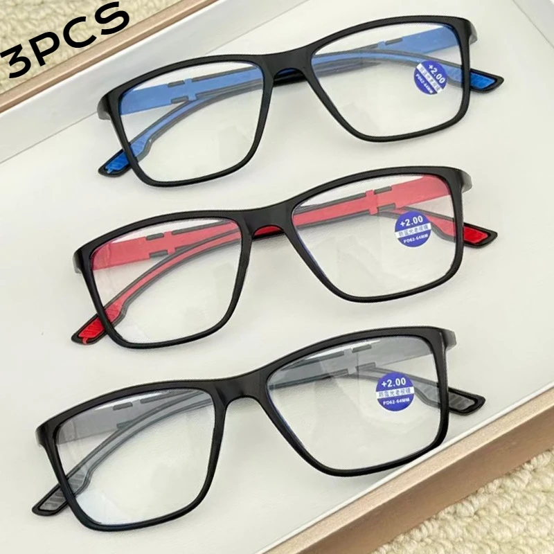 3PCS Lesebrille Männer frauen Anti Blau Licht Presbyopie Brillen Antifatigue Computer Brillen mit + 1,5 + 2,0 + 2,5 + 3,0 + 4,0