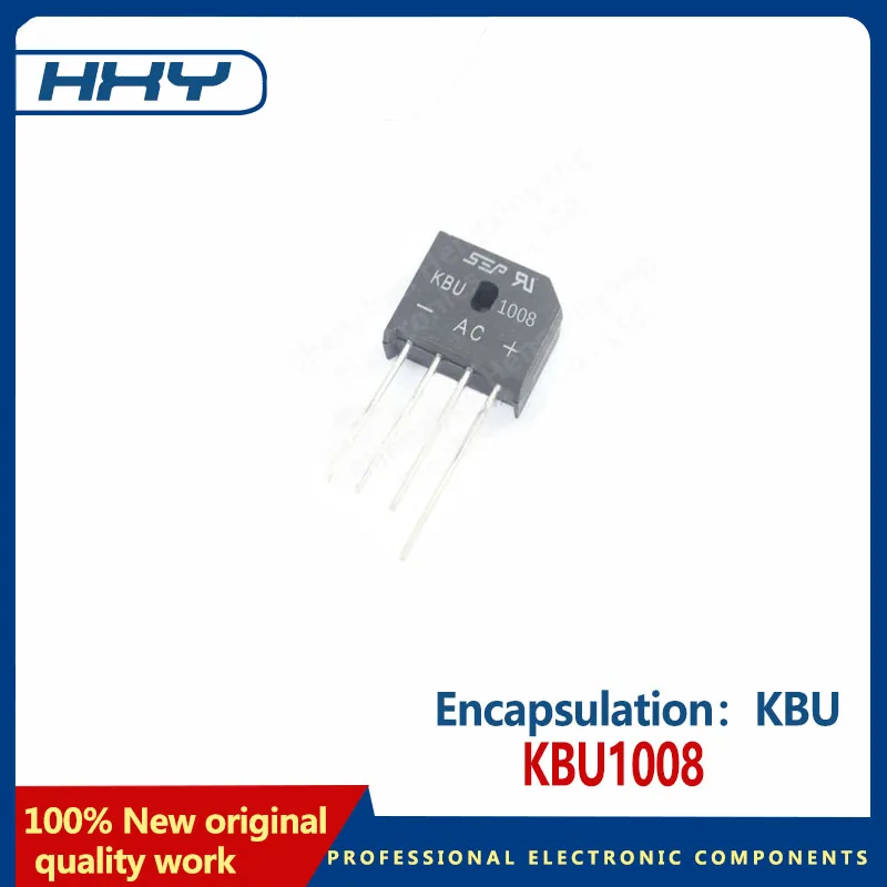 10ชิ้นวงจรเรียงกระแส KBU1008แพคเกจ10A800V สะพานแบน KBU