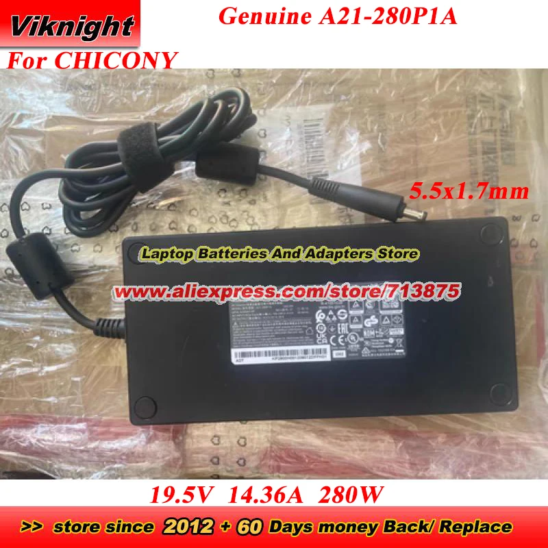 

Оригинальный адаптер переменного тока CHICONY A21-280P1A 19,5 В 14,36 А 280 Вт UP/N A280A010P Адаптер питания для ноутбука Acer с наконечником 5,5x1,7 мм