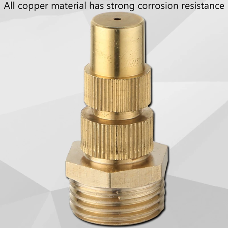 1/2인치 조절식 황동 미스트 노즐 정원 관개용 황동 스프레이 노즐