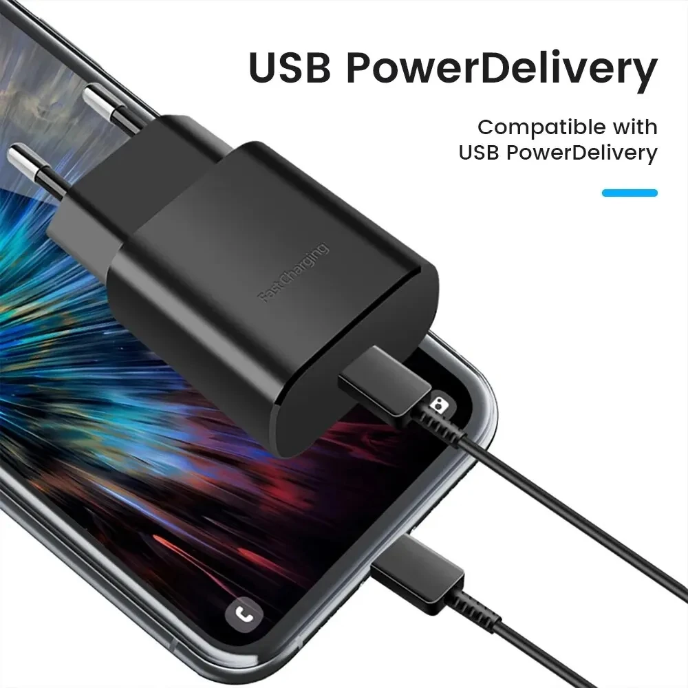 Pd 25W Usb C Oplader Snel Opladen 3.0 Super Snel Opladen   Galaxy S23 S22 S21ultra Note 20 A53 A73 A52 A72 Cargador