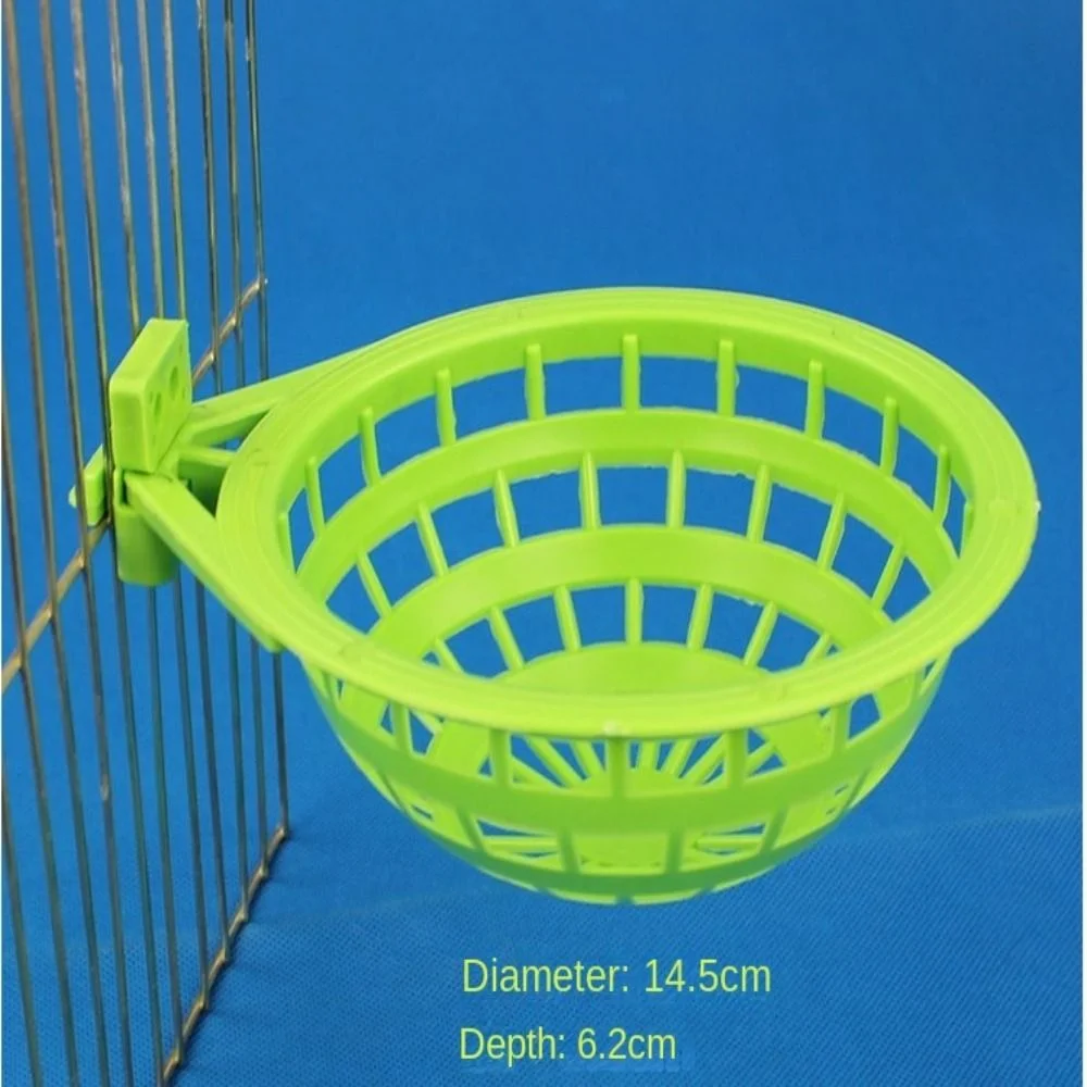 Decorated Plastic Bird Cage Green Mesh Bird Eggs Nest Pan Parrot Nest Box