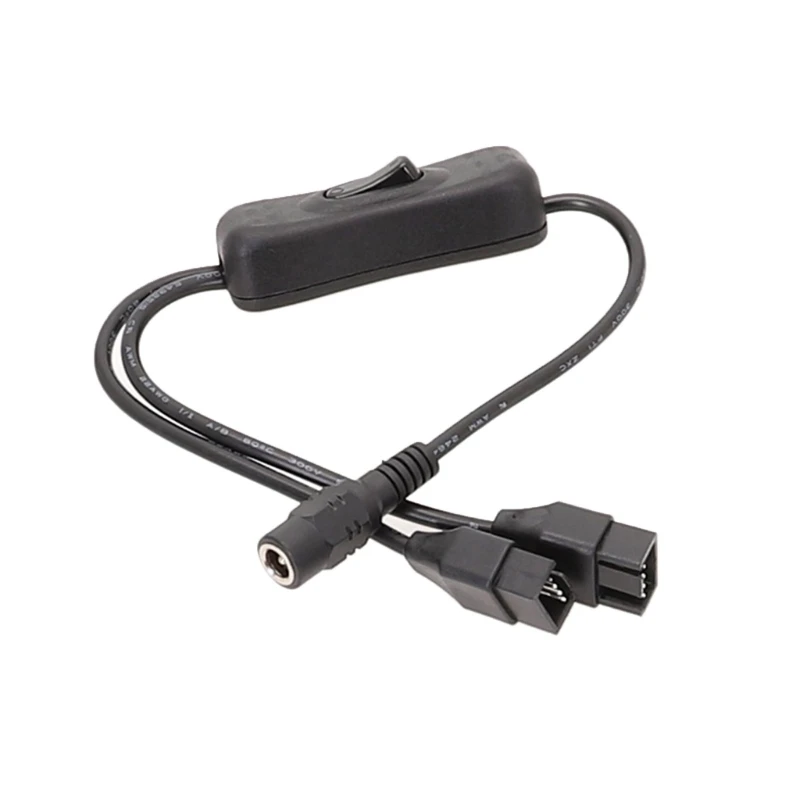 and Control 33cm DC5521 to 4Pin Power Adapter Cable for Multiple PC Fans