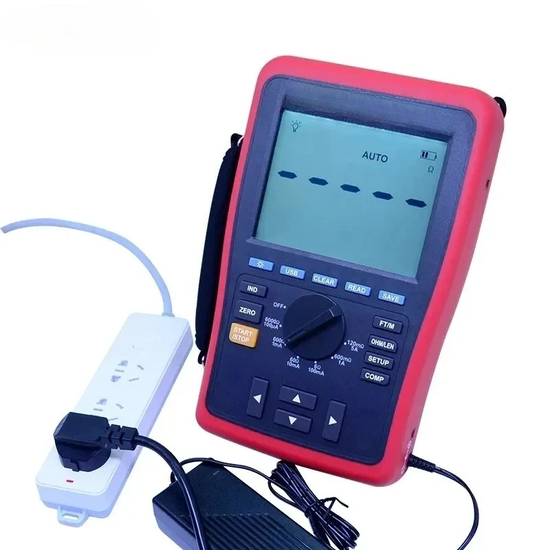 New UT620A 60000 Counts Digital Micro Ohm Meter Resistance Meter 6.0000K ohm with High Low Limit Alarm USB and Back Light
