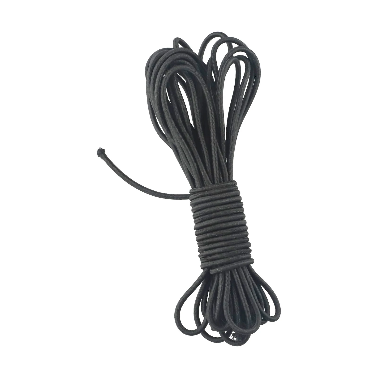 10m 4mm Black High Tension Cord Bungee Elastic Rope Cord For Roof Racks /trailers /ground Sheets /tarpaulin /boats /caravans