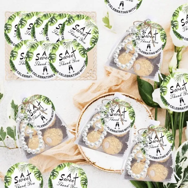 

Pack Of 20Sets Pearls Crosses Keychain Gifts With Organza Bags For Weddings Baptism Parties Baby Showers Guest Y08E