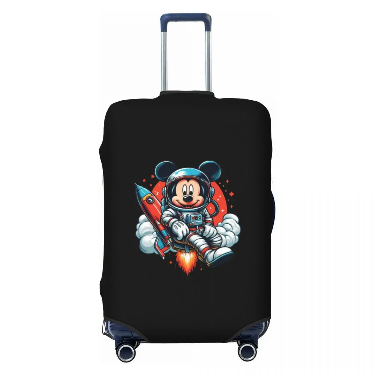 

Custom Mickey Mouse Rocket Suitcase Cover Elastic Travel Luggage Covers for 18-32 inch