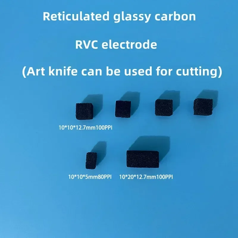 GC mesh glass carbon Japan RVC electrode 100ppi foam carbon can be customized