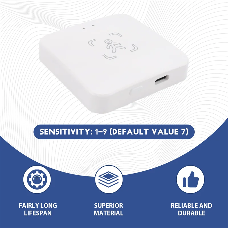 BAAE Zigbee Presence Motion Sensor With Luminance/Distance Detection 5/110/220V Tuya Smart Life Home Automation