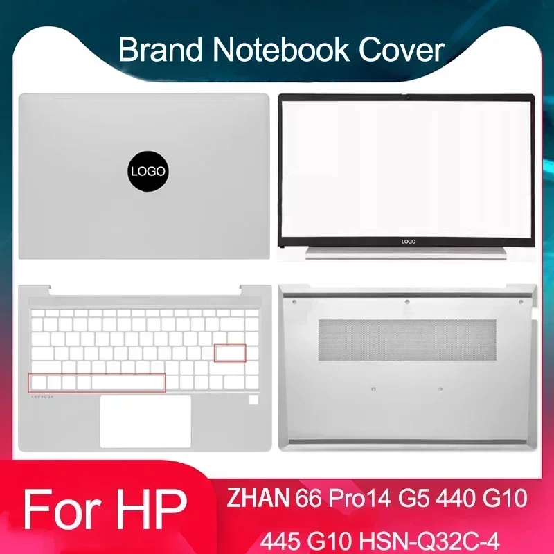 New For HP ProBook ZHAN 66 Pro14 G5 440 G10 445 G10 HSN-Q32C-4 Laptop LCD Back Cover Front Bezel Palmerst Lower Bottom Case 14.0