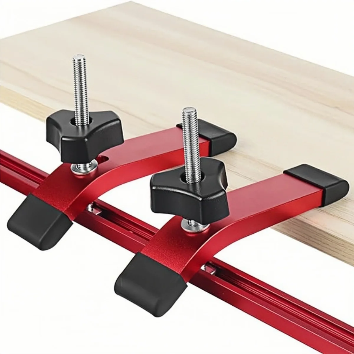 1/2Pcs Quick Acting Hold Down Clamp Aluminum Press Plate Woodworking T-Slot Slide Block Auxiliary Tool for Workbench Table view 2