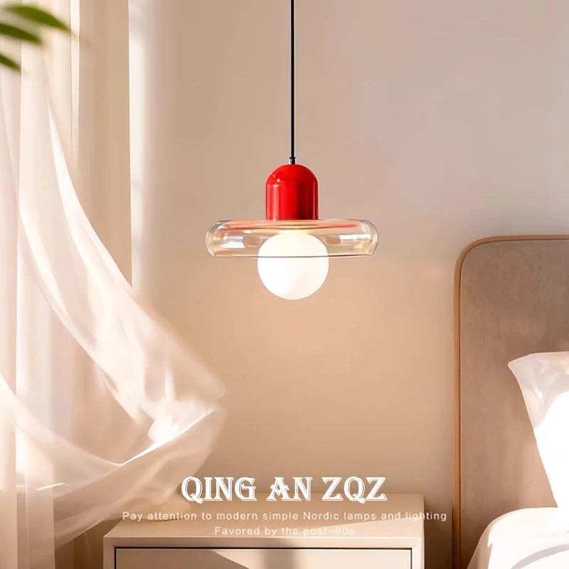 Dopamine Bedroom Children's Room Bedside Chandeliers Color Porch Corridor Lamp LED Memphis Baby Room Boy Girl Bedroom Chandelier