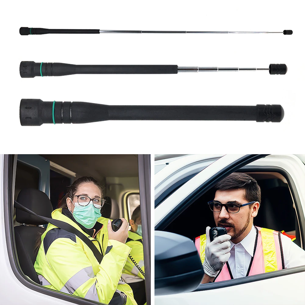 Telescopic Dual Band Antenna VHF/UHF Dual Band Antenna Dual Band Walkie Talkie Radio Antenna for VX-3R VX-5R VX-6R VX-7R VX-8R