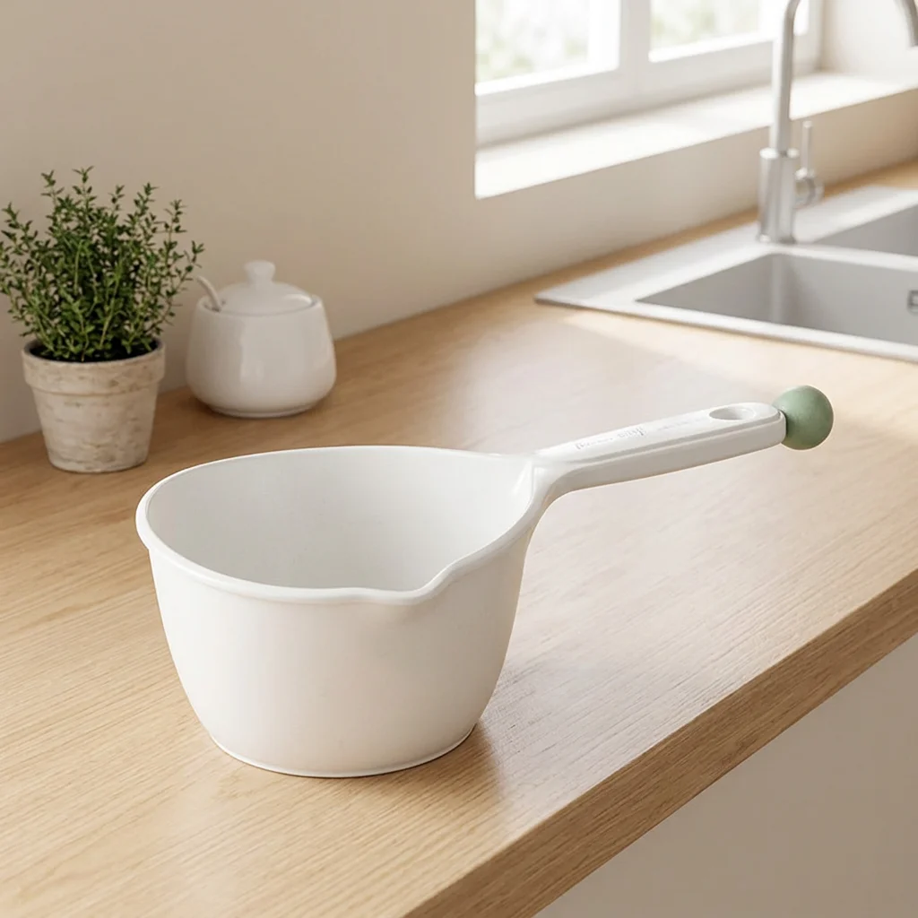 Brandless Plastic Water Ladle 1 Pack, Thickened Food Grade Scoop with Ergonomic Handle, One Piece Seamless Kitchen Dipper for