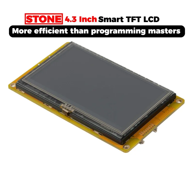 Tela de toque gráfica STONE HMI de 4,3 polegadas com controlador + programa + interface serial UART para equipamentos industriais