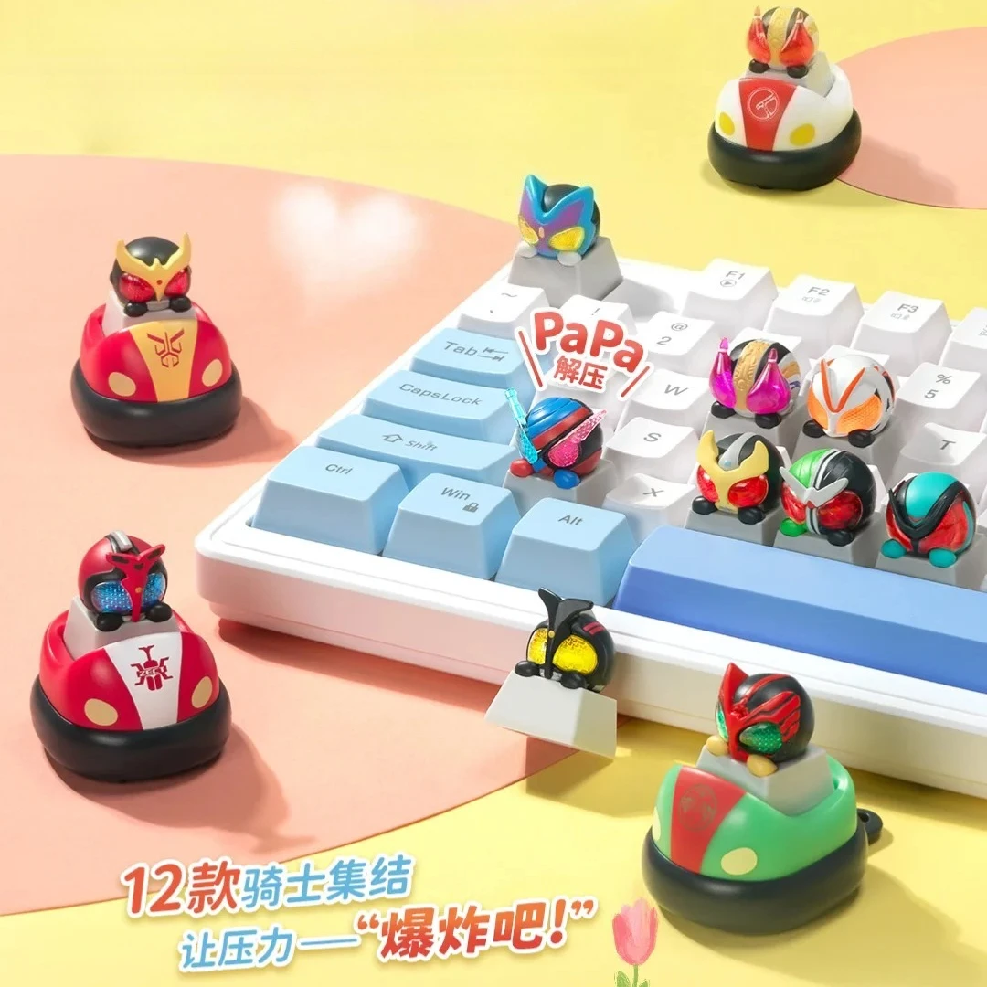 PlayLab X Kamen Rider Keycap Blind Box, Teclado Mecánico y Caja Misteriosa con Figura de Acción WASA, Muñeco de Anime, Regalo de Moda