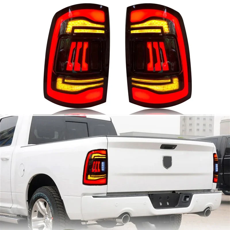 

Автомобильный светодиодный задний фонарь для Dodge RAM IV 2009-2018 Светодиодный задний ходовой фонарь + тормоз + реверс + динамический указатель поворота