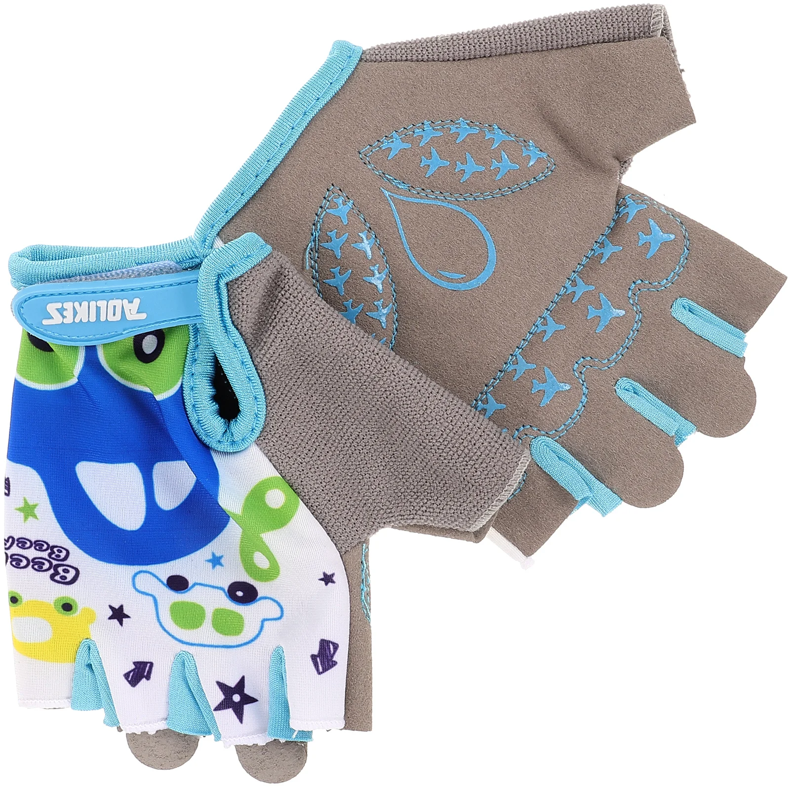 

Rock Climbing Gloves Kids Half-finger Polyester Outdoor Riding Winter Fishing Accessories Bright Pattern Gloves