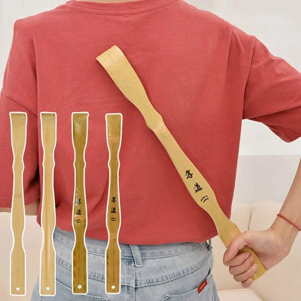 Durable Bamboo Massage Board Health Products Lettering Massage Stick Back Roller Stick Back Scratcher Scratching Backscratcher