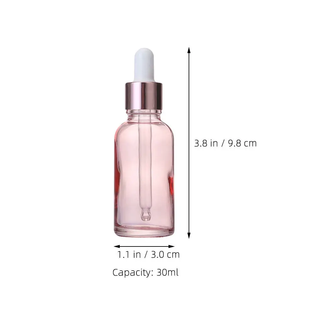 Glass Dropper Bottles 4 Pack Leakproof Portable Essential Oil Containers for Travel DIY Oils and Perfumes