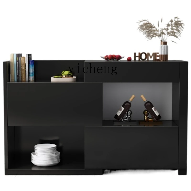 ZC Sideboard Cabinet Integrated Wall Tea Cabinet Storage Modern Minimalist Living Room Entrance Cabinet