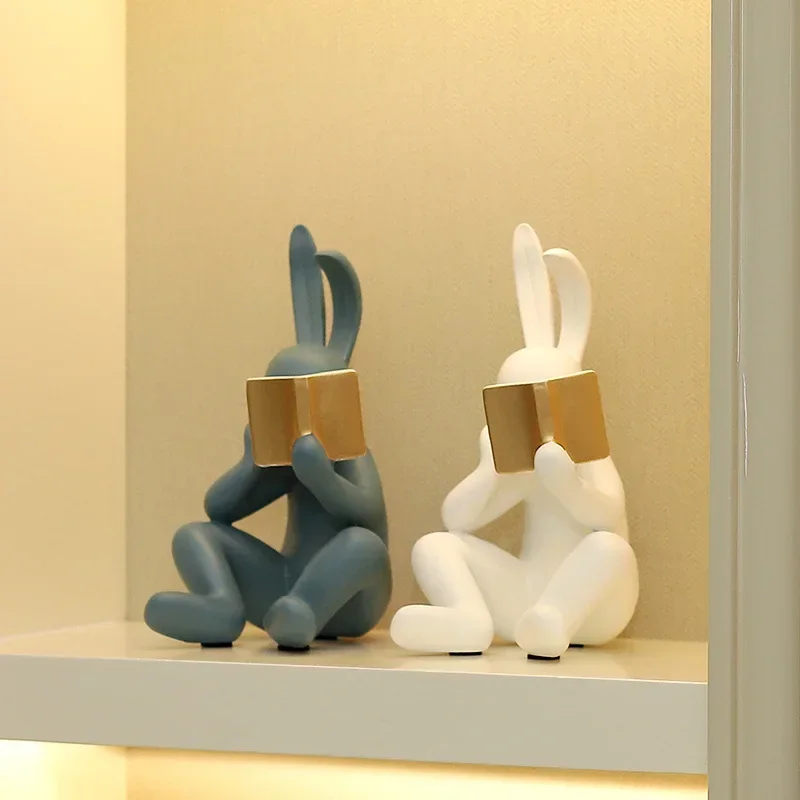 

Modern art cartoon rabbit ornaments, light luxury and minimalist living room, porch, study, display cabinet, creative children's