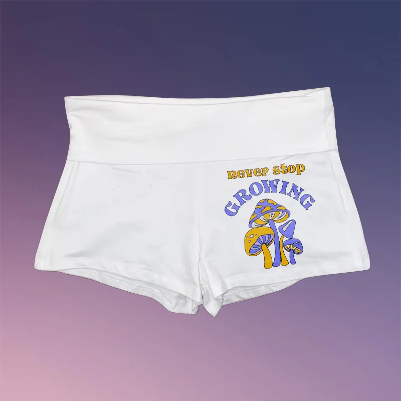 

Короткая юбка с принтом грибов для женщин - Летняя легкая модель, антибликовые шорты для дома