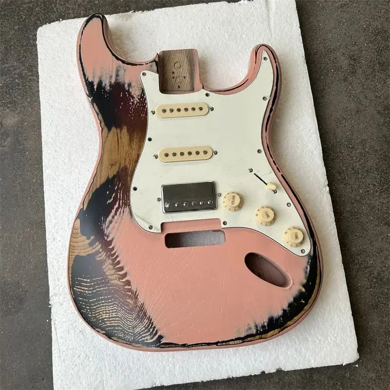 DIY  guitar body, sunset color scheme, pink, width 57mm, inventory ash free delivery and free route