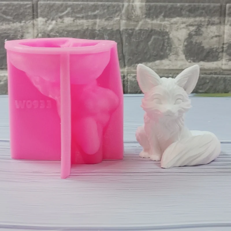 

Fox Silicone Mold for DIY Plaster Figurines, Aromatherapy Candles & Home Decor Crafts