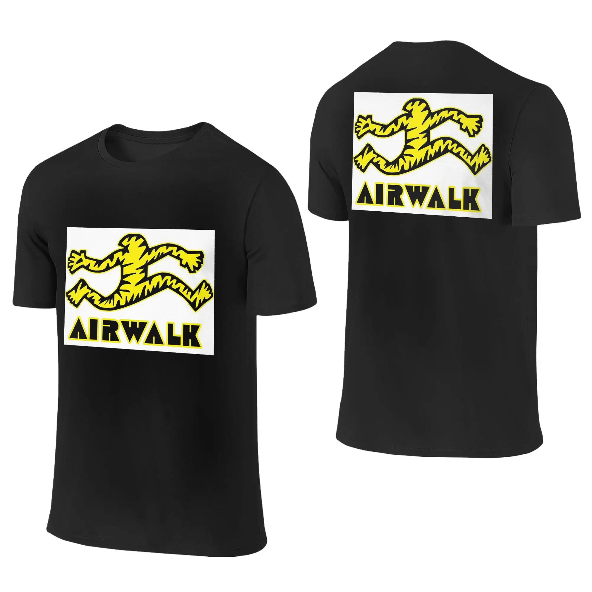 Camiseta 100% de algodón estilo tatuaje Old School Airwalk, camiseta de doble cara para hombre, camisetas de verano con cuello redondo para hombre, tallas S-6XL