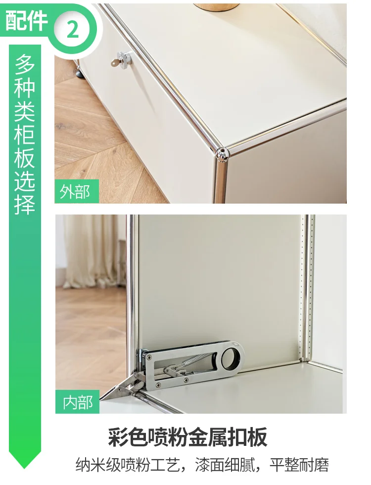 TV integrated double-layer fashion function family small apartment side module locker