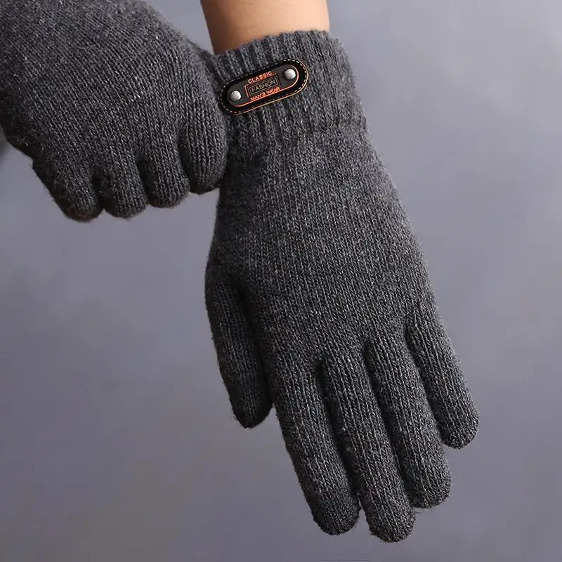 Men's Winter Gloves for Cycling, High-end Warm and Thick Gloves, Comfortable and Breathable  Double-layer Gloves