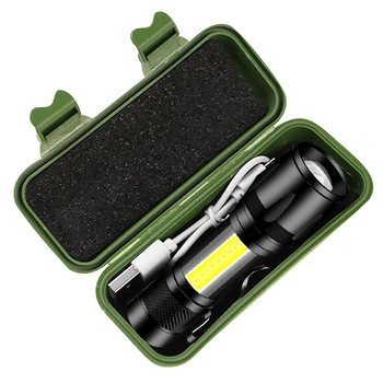 High Power Led-zaklamp Metaal Kleine zaklamp Zoombaar Waterdicht Krachtige tactische zaklampen voor kamperen Wandelen buitenshuis