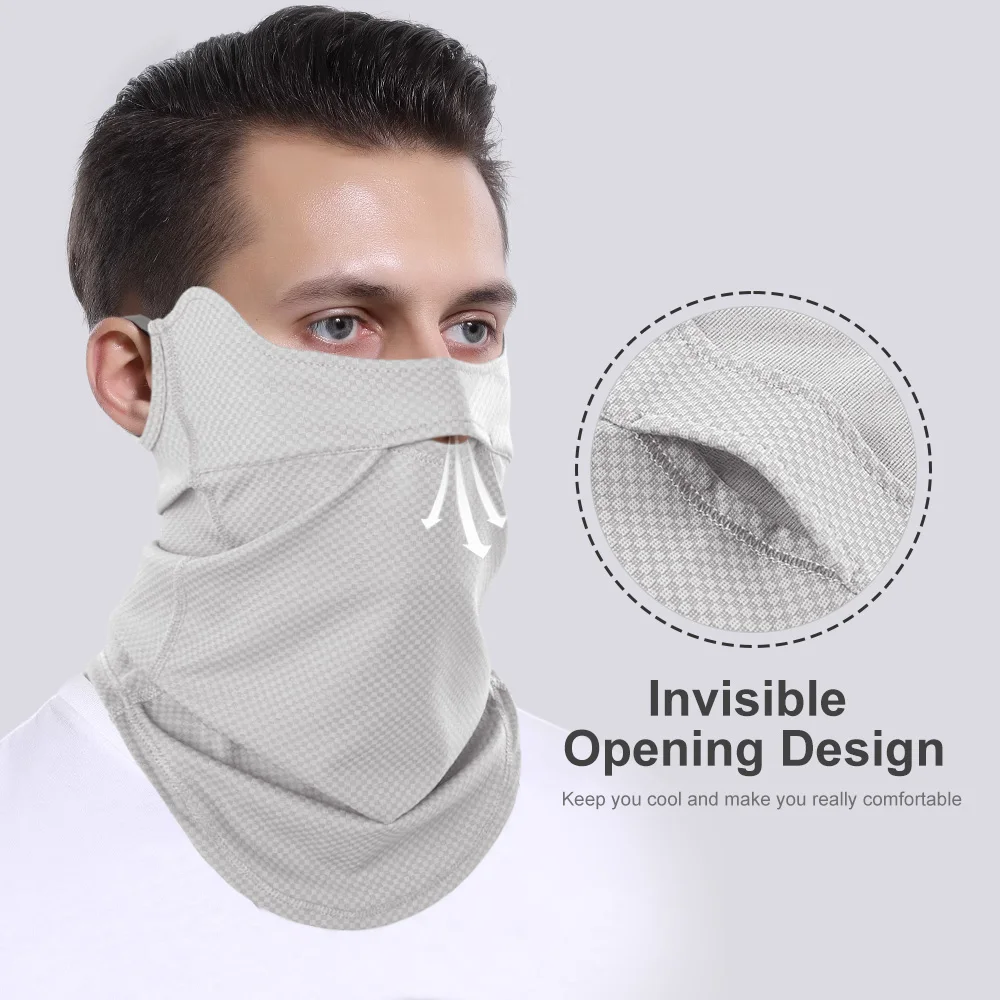 Sports Face Masks Breathable Half Mask Cool Face Cover Anti-UV Hiking Scarf Bandana for Outdoor Running Bicycle Tactical Summer