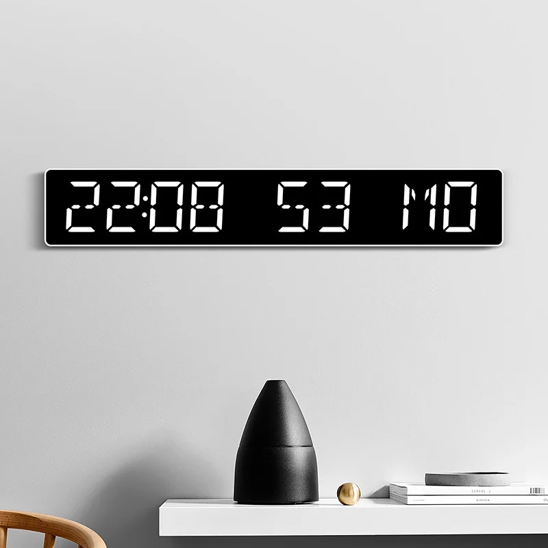 Multifunctional Bluetooth Led Wall Clock 2 Alarm Clocks Timer & Stopwatch, Digital Electronic Clock For Home Office & Bedroom