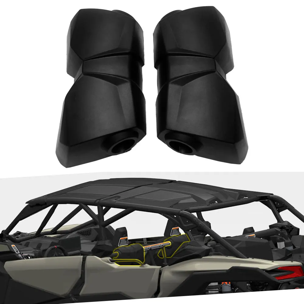 1Pair 4-Point Harness Retractable Retractor Protector Fit For Can-Am Maverick X3 Max 2017-2026 Rubber Foam Black Sxs Accessories