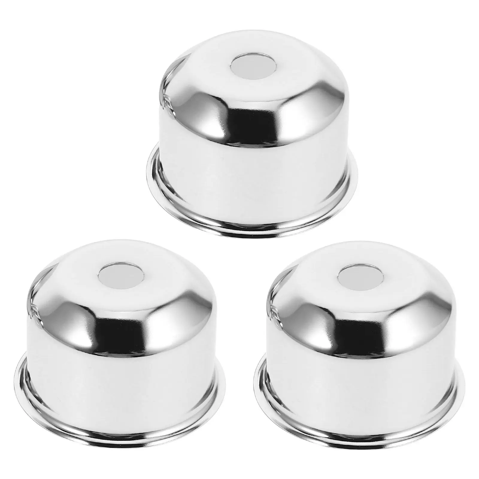 3Pcs Metal Lamp Cup Base Modern Finial Table Lamp Holder Semi-Enclosed Light Fixture for Living Room Bedroom Office Decor