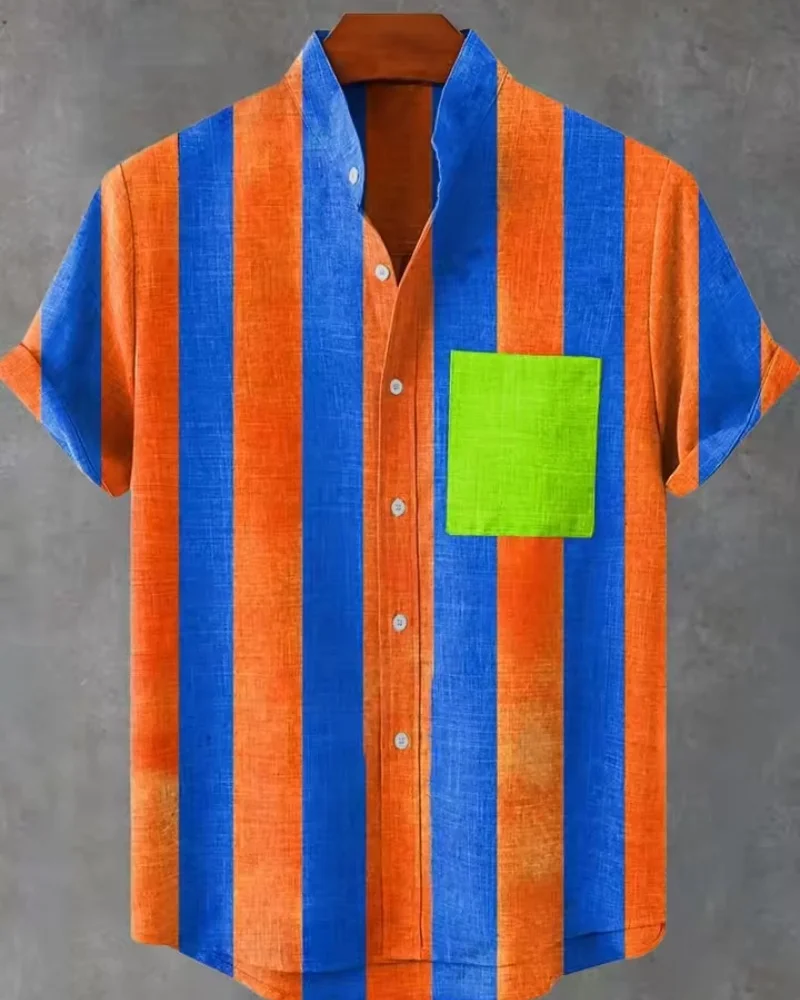 

Fashion Yellow Oversized Hawaiian Social Shirt For Men Camisas Casuais Men's Summer Clothing 3d Print Short Sleeves Top Blouse