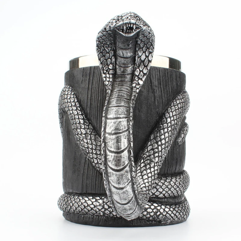 كوب بيرة BAAG-Viking Style، كوب شرب معزول على الحائط مزدوج، داخلي معدني، مثالي للمشروبات الساخنة والباردة