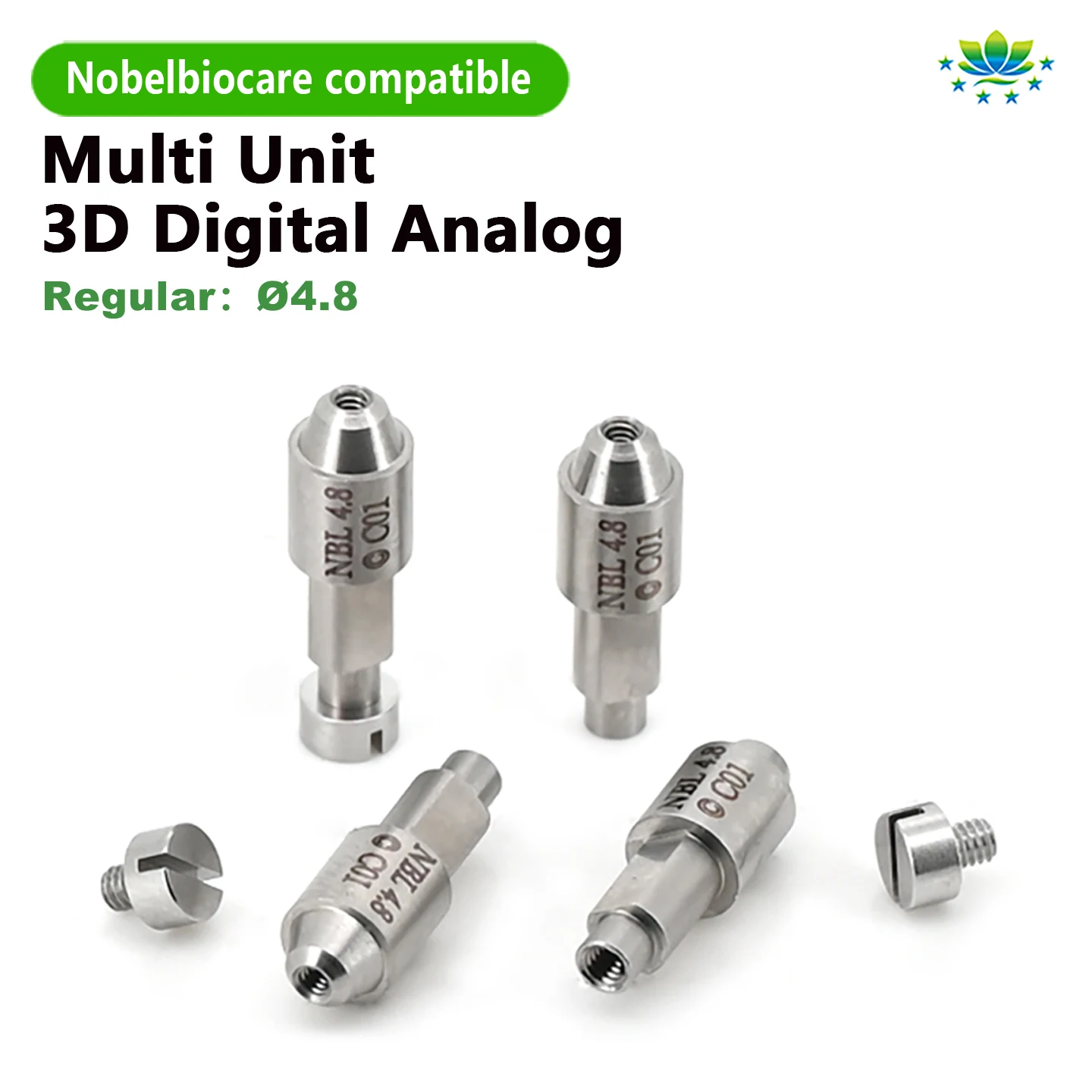 Compatible For Nobel Multi Unit Abutment Digital Scan Body Analog Transfer Kit Titanium Base Implant Prosthetic Lab Parts OEM