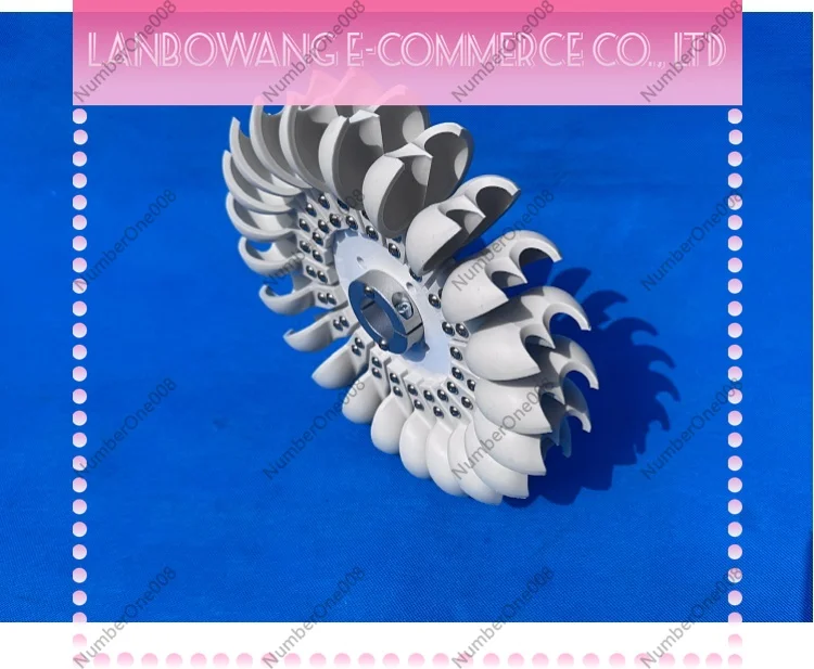 25mm Efficiency Pelton Impeller Impact Type Water Wheel DIY Hydroelectric Generator Sturdy for Hydroelectric Power Generation