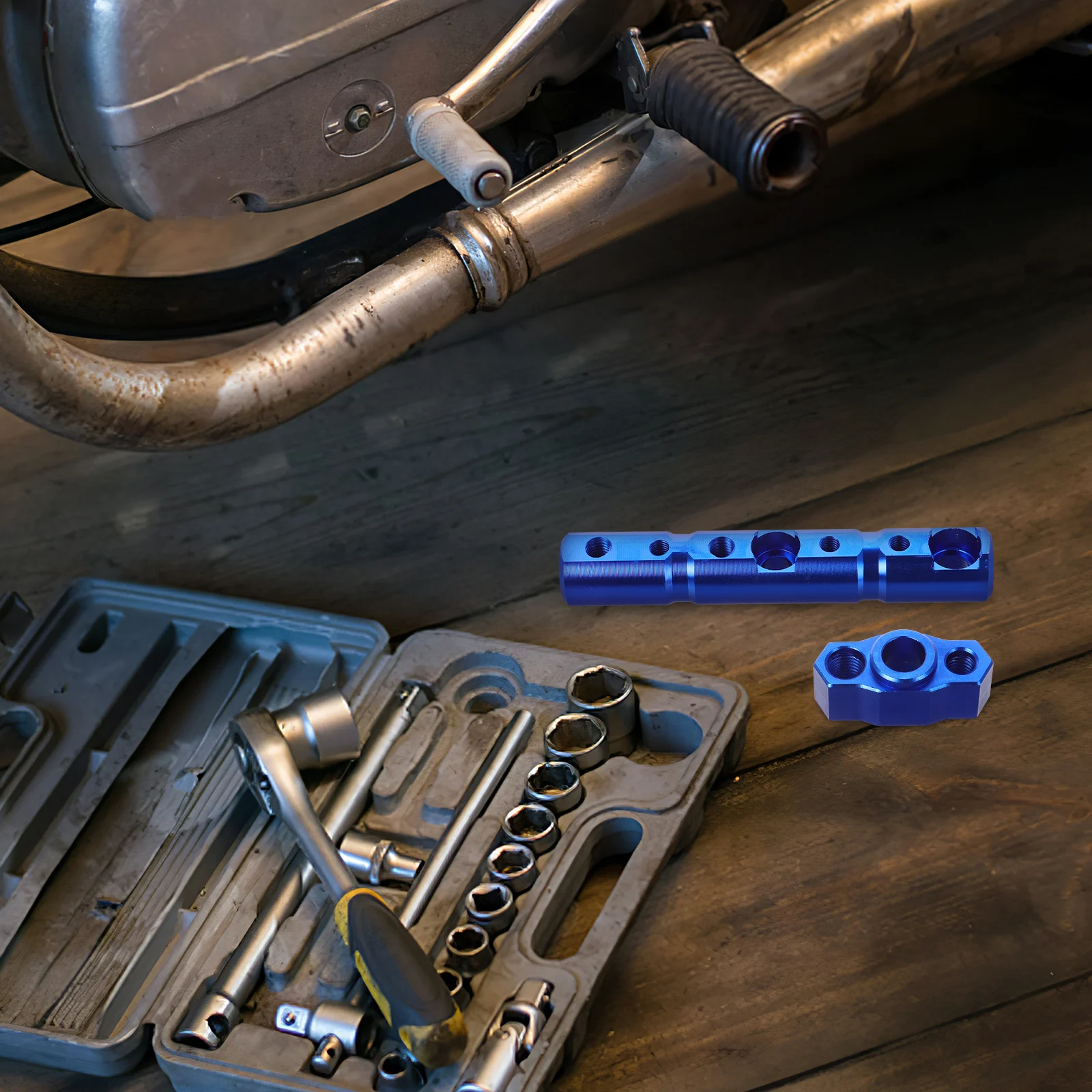 

1 set 1 Set Aluminum Alloy Motorcycle Phone Holder Mirror Extender Bracket Handlebar Accessory Durable Secure Fit For